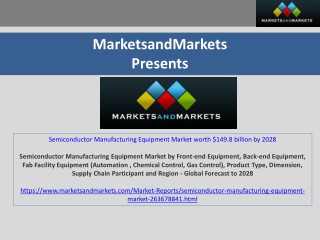 Semiconductor Manufacturing Equipment Market worth $149.8 billion by 2028