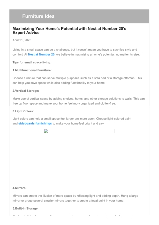 Maximizing Your Home's Potential with Nest at Number 20's Expert Advice
