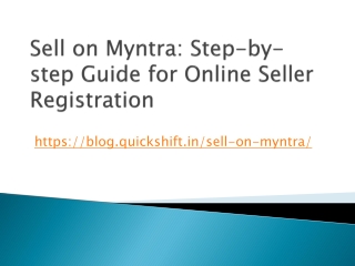 Sell on Myntra