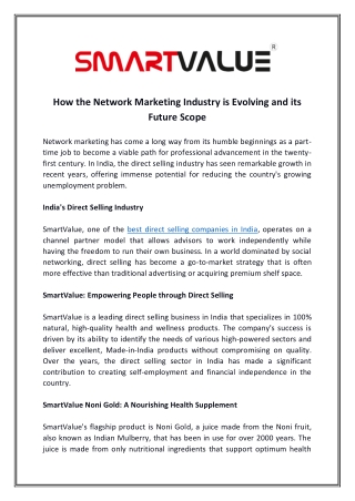 How the Network Marketing Industry is Evolving and its Future Scope