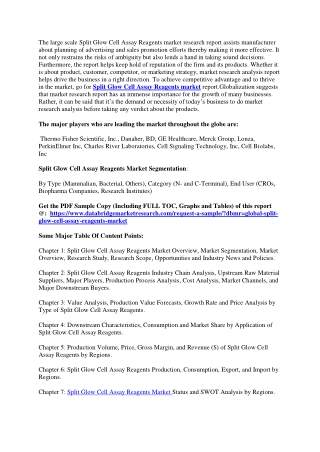 Split Glow Cell Assay Reagents Market