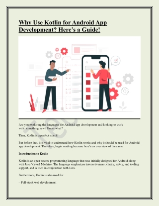 Why Use Kotlin for Android App Development-Here’s a Guide