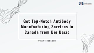 Antibody Manufacturing Service Provider in Canada| Renowned Biotechnology Compan