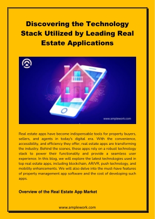 Discovering the Technology Stack Utilized by Leading Real Estate Applications