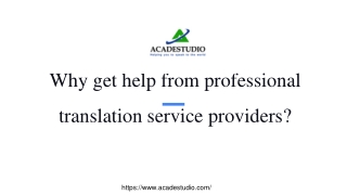 Why get help from professional translation service providers_