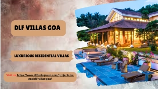 DLF Villas Goa – Newly Launched Luxury Villas