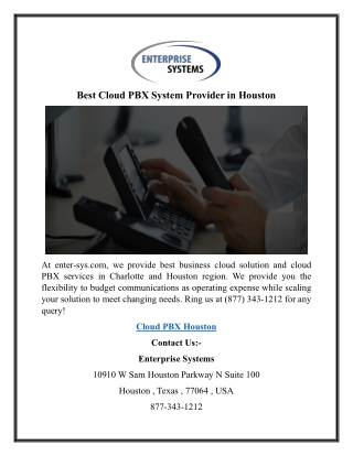 Best Cloud PBX System Provider in Houston