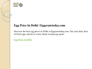 Egg Price In Delhi  Eggsratetoday.com