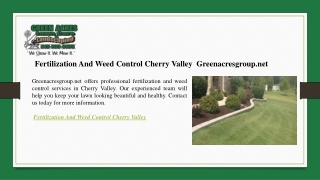 Fertilization And Weed Control Cherry Valley Greenacresgroup.net