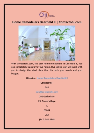 Home Remodelers Deerfield Il  Contactohi
