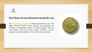 Red Malay Kratom Botanicalremediesllc.com