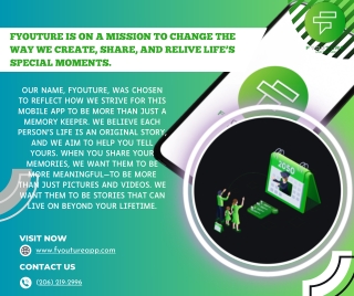 Fyouture is on a mission to change the way we create, share, and relive life’s special moments.