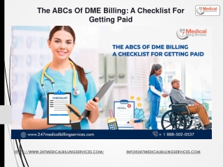 The ABCs Of DME Billing A Checklist For Getting Paid