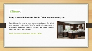 Ready to Assemble Bathroom Vanities Online Buycabinetstoday.com