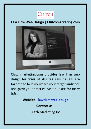 Law Firm Web Design  Clutchmarketing