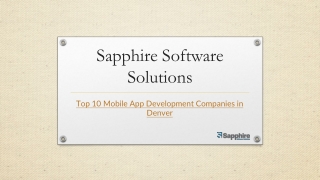 Top 10 Mobile App Development Companies in Denver