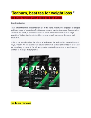 best tea for weight loss