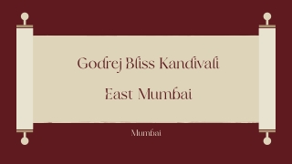 Godrej Bliss Kandivali East Mumbai - PDF Download