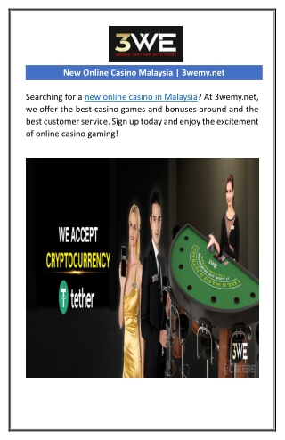 New Online Casino Malaysia | 3wemy.net