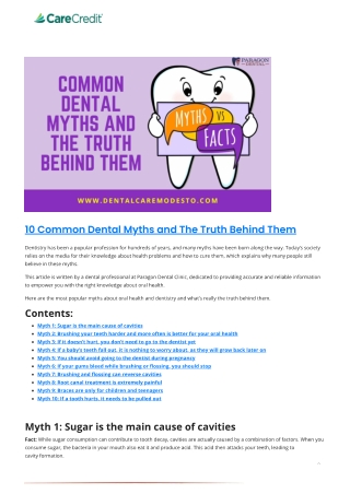 10 common dental myths & the truth behind them