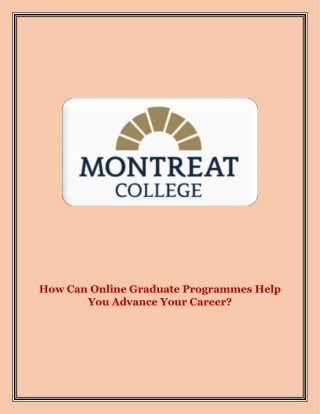 How Can Online Graduate Programmes Help You Advance Your Career