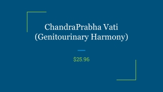 ChandraPrabha Vati (Genitourinary Harmony)