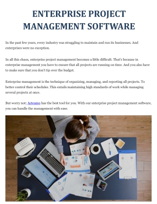 ENTERPRISE PROJECT MANAGEMENT SOFTWARE