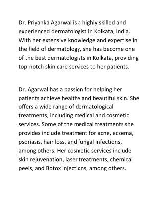 Dr. P.A. best dermatologist in kolkata