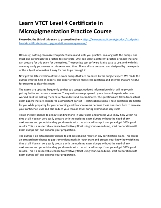 Learn VTCT Level 4 Certificate in Micropigmentation Practice Course