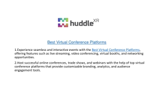 Best Virtual Conference Platforms for Seamless and Engaging Online Events