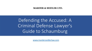 A Criminal Defense Lawyer's Guide to Schaumburg | Marder & Seidler