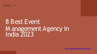 Top 8 Best Event Management Agency in India 2023