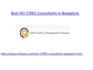 ISO 27001 consultants bangalore