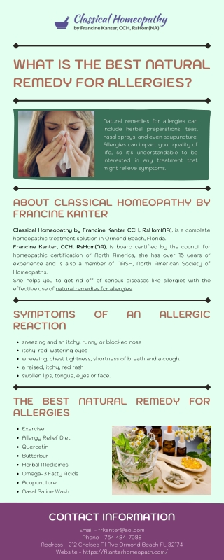 What is the Best Natural Remedy for Allergies