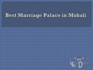 Best Marriage Palace in Mohali