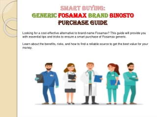 Smart Buying: Fosamax Generic Purchase Guide