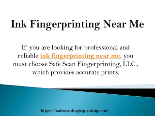 Ink Fingerprinting Near Me