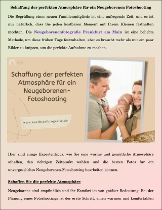 Schaffung der perfekten Atmosphäre für ein Neugeborenen Fotoshooting