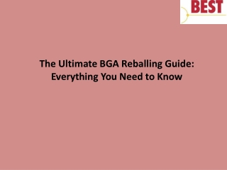 The Ultimate BGA Reballing Guide- Everything You Need to Know