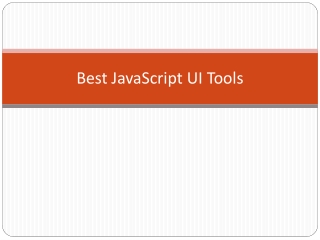 Best JavaScript UI Tools