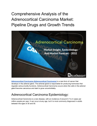 Adrenocortical Carcinoma Market