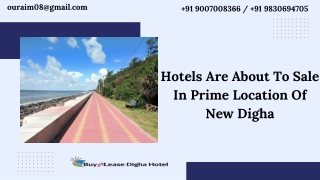 Hotels Are About To Sale In Prime Location Of New Digha