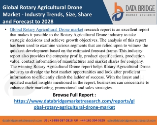 Rotary Agricultural Drone Market- Agricultural & Animal feed