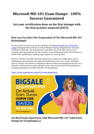 Microsoft MD-101 Exam Dumps - 100 Success Guaranteed (1)