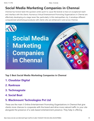 Social Media Marketing Companies in Chennai-Cloud Star Digital