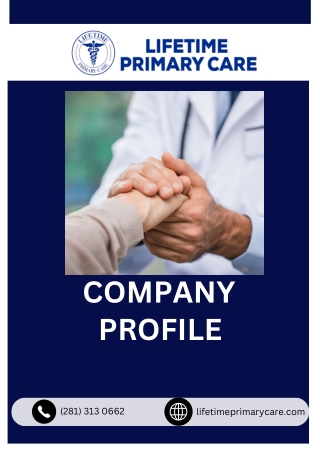 Lifetime Primary Care Offering Primary Care Service in Sugar Land