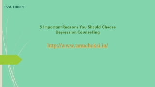 5 Important Reasons You Should Choose Depression Counselling