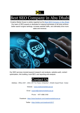 Best SEO Company in Abu Dhabi