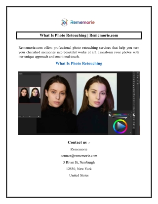 What Is Photo Retouching  Rememorie.com