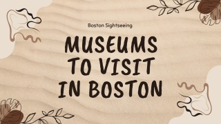 Museums to Visit in Boston